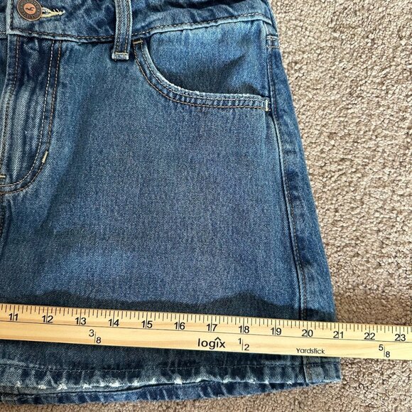 Hollister Y2K Denim Mini Skirt W29 • Low Rise 2000s Stretch Jean Skirt Vintage - Picture 8 of 8